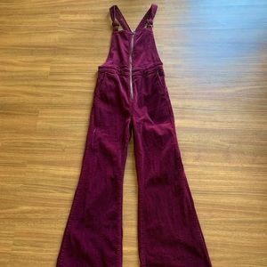 Free People Rolla Cord Overalls